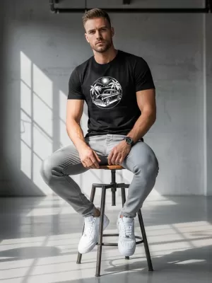 Tricou pentru bărbați DSTREET NX042R NEGRU