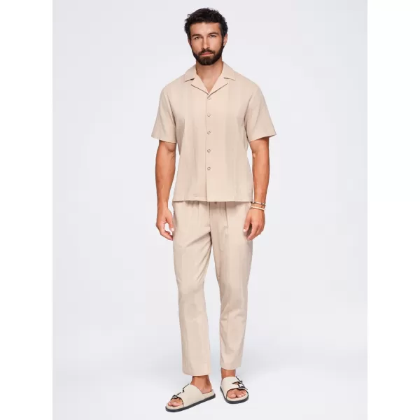  Cămașă pentru bărbați OMBRE OM-SHSS-0221 MARO DESCHIS 