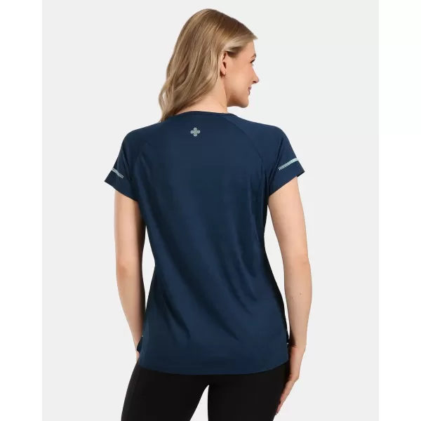  Tricou funcțional de damă KILPI MALI-W 1L0306KI ALBASTRU ÎNCHIS 