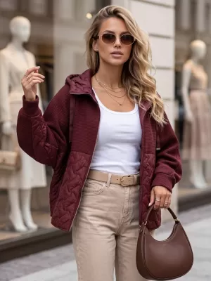Geaca de dama DSTREET TY5916 BURGUNDIA
