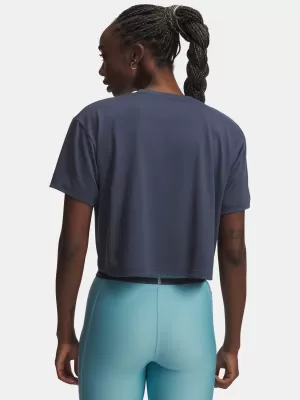Tricou pentru femei UNDER ARMOUR TECH BRANDED CROP SS 6009987-044 GRI