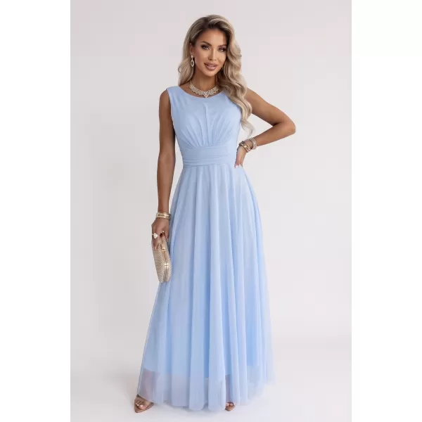  Rochie de femei NUMOCO 678-1 ALBASTRU DESCHIS 