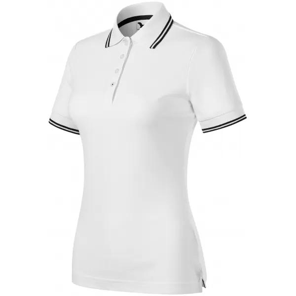  Tricou de damă cu guler MALFINI FOCUS 233 ALB 