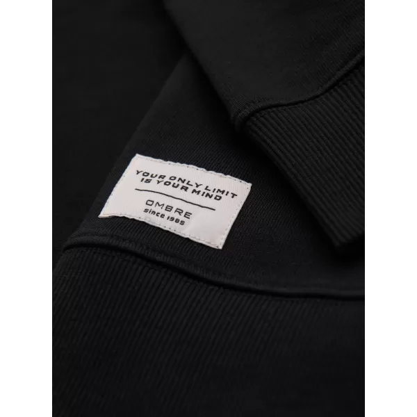  Hanorac pentru bărbați OMBRE OM-SSBN-0271 NEGRU 