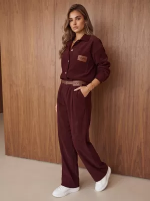 Set pentru femei DSTREET AY1220 BURGUNDIA