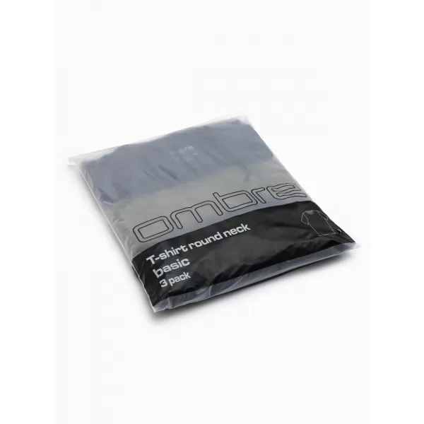  Tricou pentru bărbați OMBRE OM-TSBS-0268 NEGRU/VERDE/KAKI 