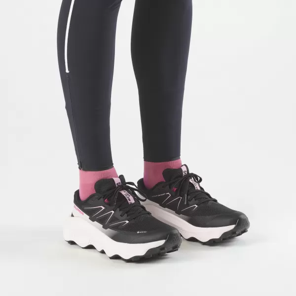  Pantofi de dama SALOMON ULTRA FLOW 2 GORE-TEX L49299500 NEGRU/ROZ ZORI/GHEATA DE VANILIE 