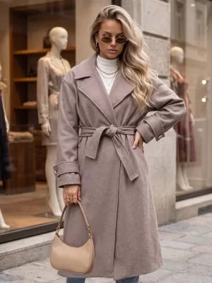 Palton de damă DSTREET NY0810 FANGO