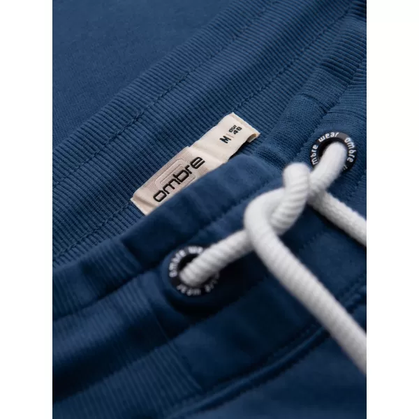  Pantaloni de trening pentru bărbați OMBRE OM-PABS-0305 ALBASTRU MARIN 