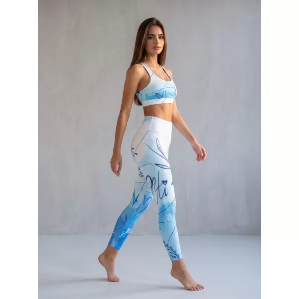  Jambiere lungi premium pentru femei (dimensiuni noi) ALTISPORT VOJ/ALW083LEG05 ALB ALBASTRU 