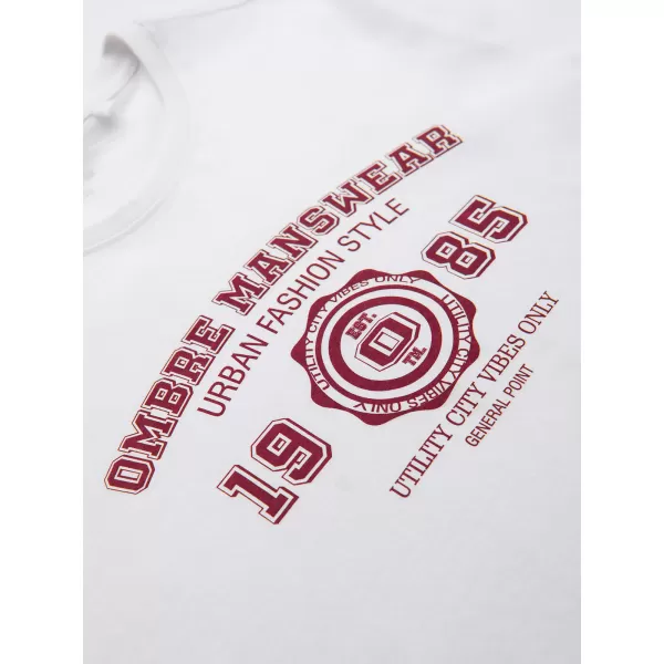  Tricou pentru bărbați OMBRE OM-TSPT-0297 ALB 