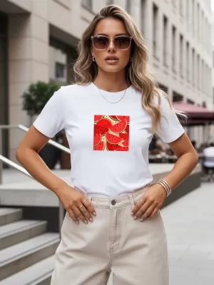 Tricou pentru femei DSTREET NX8008RY-WH ALB