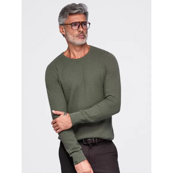  Pulover pentru bărbați OMBRE OM-SWSW-0119 MĂSLINE 