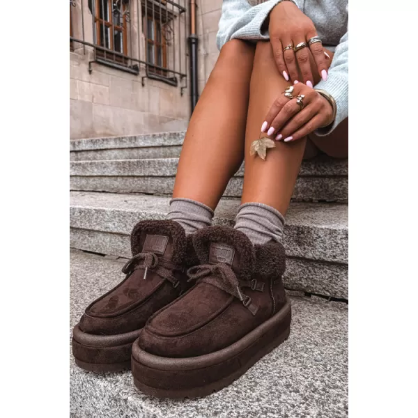  Pantofi de dama BIG STAR SHOES UU274214 UMBRE MARO/BEJ 