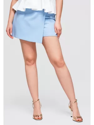 Pantaloni scurți de damă OMBRE OW-ST-E0008 ALBASTRU DESCHIS