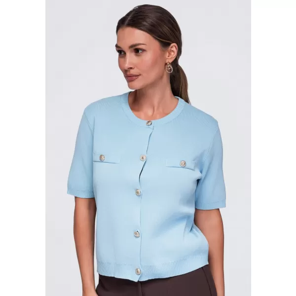  Bluza de dama OMBRE OW-TS-E0084 ALBASTRU 
