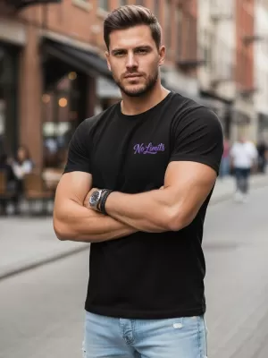 Tricou pentru bărbați DSTREET NX0134R-BK NEGRU