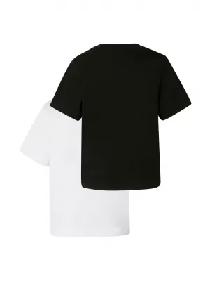 Tricou de dama URBAN CLASSICS TB8574A-03102 NEGRU/ALB