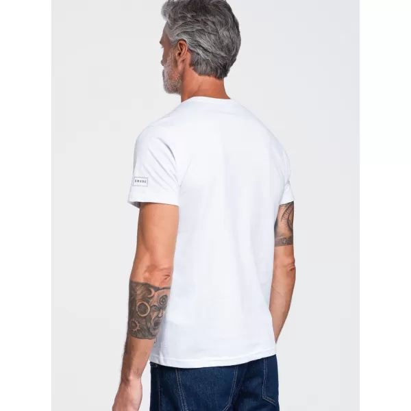 Tricou pentru bărbați OMBRE OM-TSPT-0297 ALB 