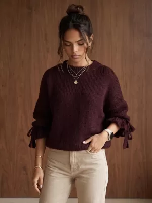 Pulover de dama DSTREET MY2569 BURGUNDIA