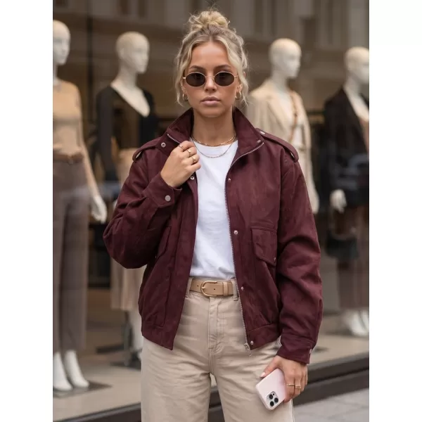  Geaca de dama DSTREET TY6066 BURGUNDIA 