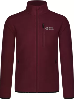 Hanorac ușor pentru bărbați din fleece NORDBLANC QUARRY NBSFM8372 BURGUNDIA
