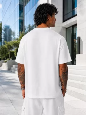 Tricou pentru bărbați DSTREET NX1003R-WH-O ALB