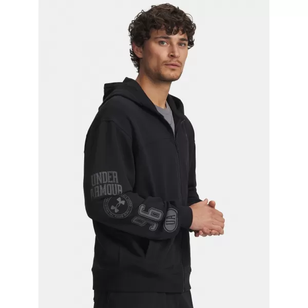  Hanorac pentru bărbați UNDER ARMOUR UA RIVAL LW GRAPHIC FZ 6014687-001 NEGRU 