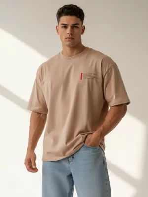Tricou pentru bărbați DSTREET RX5303 CARAMEL
