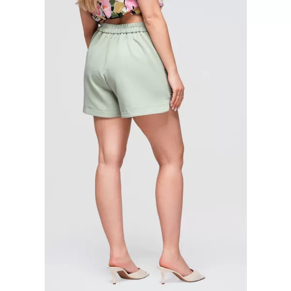  Pantaloni scurți de damă OMBRE OW-ST-E0009 VERDE DESCHIS 
