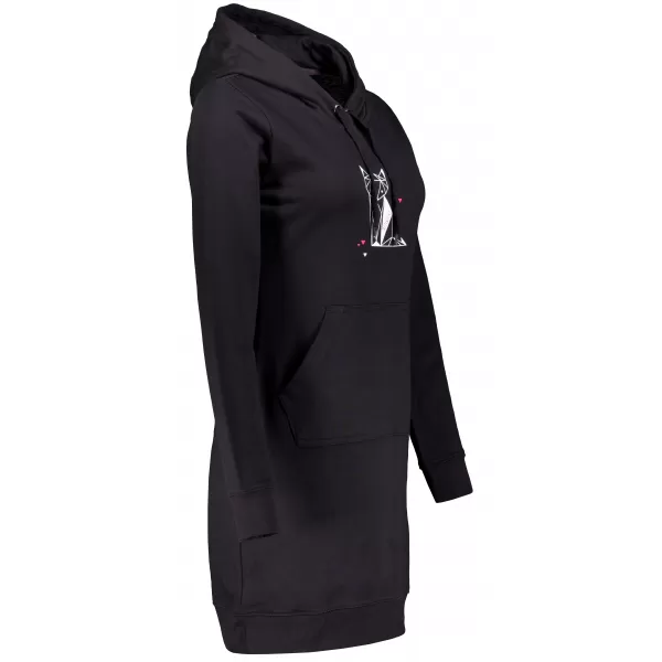  Hanorac prelungit dama ALTISPORT ALW091419 ROZ NEGRU 