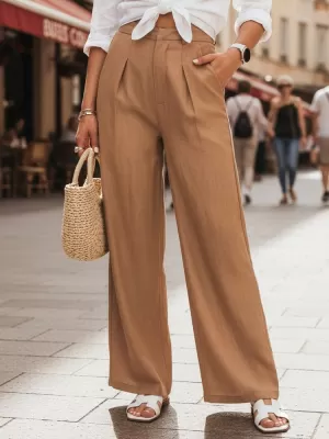 Pantaloni de dama DSTREET UY3077 CARAMEL