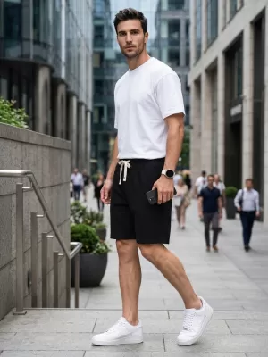 Pantaloni scurți pentru bărbați DSTREET SX2632 NEGRU