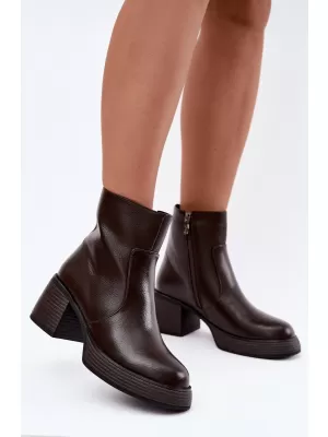 Botine de dama D&A CR62-3369 MARO ÎNCHIS