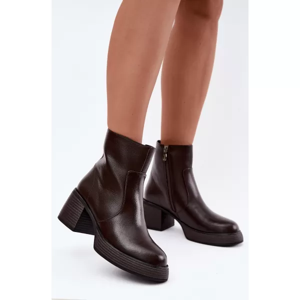  Botine de dama D&A CR62-3369 MARO ÎNCHIS 