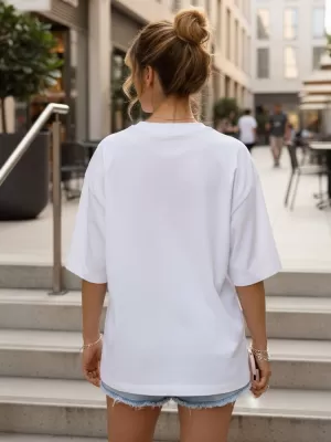 Tricou pentru femei DSTREET NX9003RY-WH-O ALB