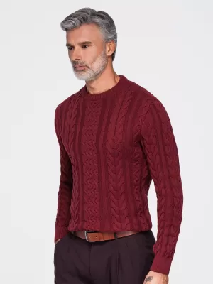 Pulover pentru bărbați OMBRE OM-SWSW-0191 BURGUNDIA