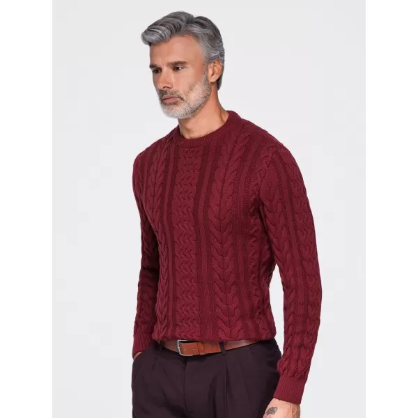  Pulover pentru bărbați OMBRE OM-SWSW-0191 BURGUNDIA 