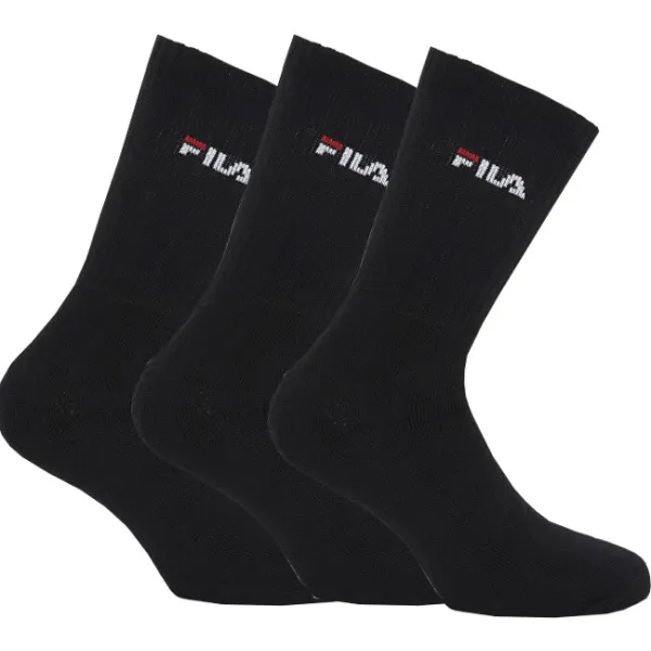 Șosete FILA F9575 SOCKS 3-PACK NEAGRĂ 