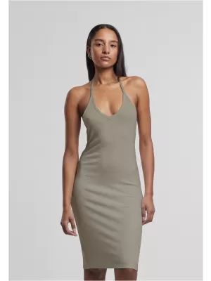 Rochie URBAN CLASSICS TB7547-18328 MĂSLINE PALID