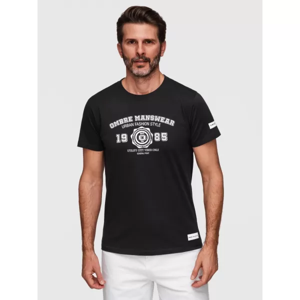  Tricou pentru bărbați OMBRE OM-TSPT-0269 NEGRU 