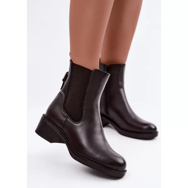  Botine de dama SERGIO LEONE BT-04 MARO ÎNCHIS 