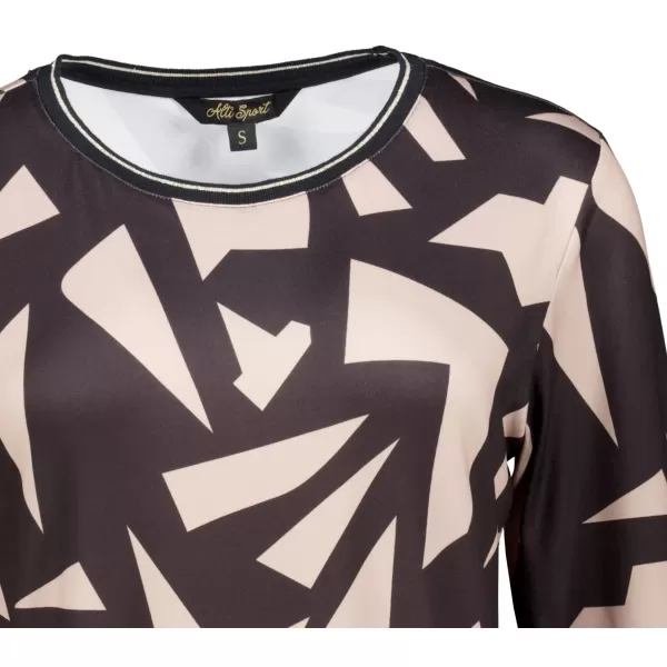  Tricou de damă ALTISPORT ILENA NEGRU/BEJ 