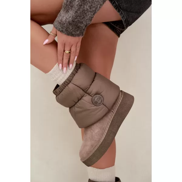 Oameni de zăpadă pentru femei BIG STAR SHOES UU274732 BEJ ÎNCHIS 