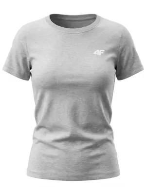 Tricou pentru femei 4F WMM00TTSHF3306 MELANGE GRI DESCHIS RECE