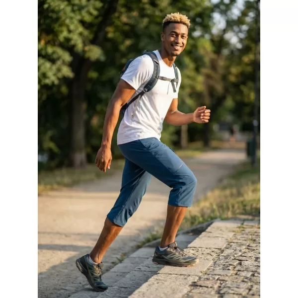  Pantaloni capri pentru bărbați ALPINE PRO WEDER 2 ALBASTRU WING TEAL 