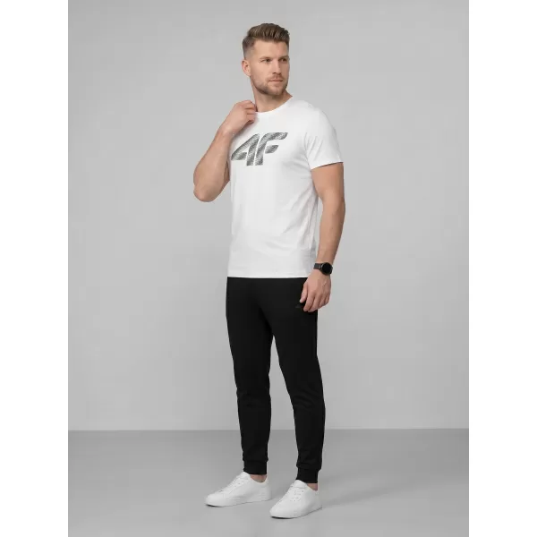  Tricou pentru bărbați 4F WMM00TTSHM3342 ALB 