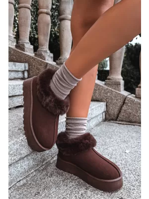 Oameni de zăpadă pentru femei BIG STAR SHOES UU274203 UMBRE MARO/BEJ