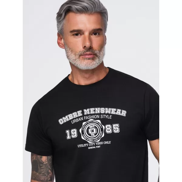  Tricou pentru bărbați OMBRE OM-TSPT-0297 NEGRU 