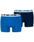 Boxeri pentru bărbați PUMA MEN EVERYDAY MULTI LOGO BOXER 2P 93832504 COMBINAȚIE ALBASTRĂ